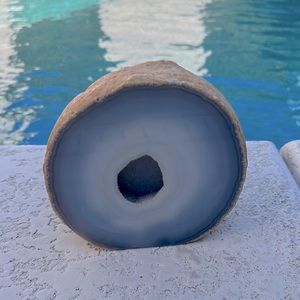 Blue Gray Agate Energy Healing Crystal Mineral Gem Chakra Balancing Inner Peace